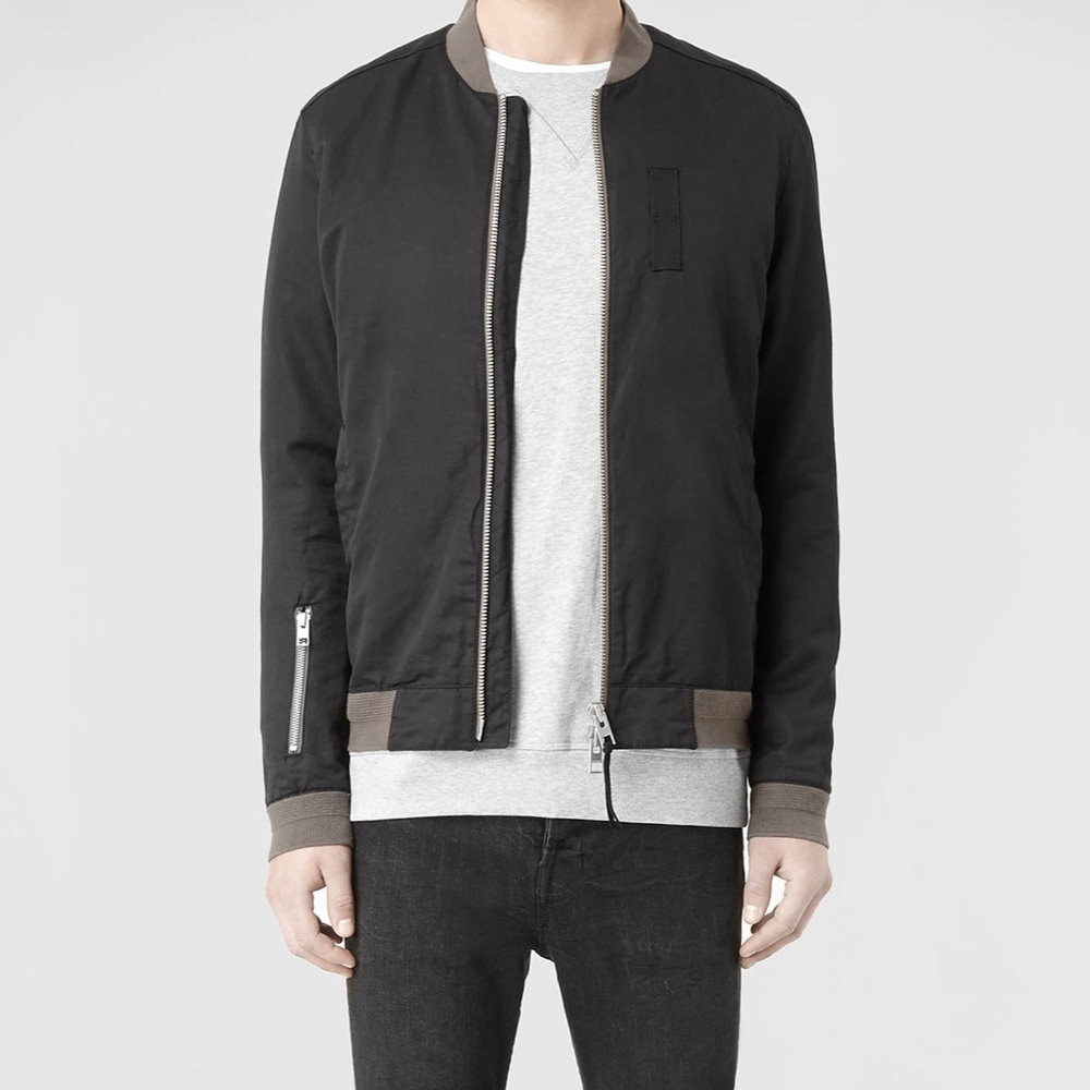 All Saints ‘Marden Bomber’ Jacket Black Small NWOT